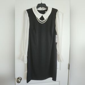 Shelby & Palmer Black and White Long Sleeve Dress